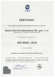 Certifikácia systému energetického manažérstvaISO 50001:2018